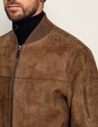 Milestone Geacă de piele bomber MSJoshua | regular fit cu adaos de lână