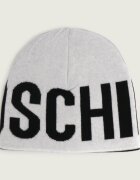 Moschino Cu două fețe căciulă cu adaos de lână și cașmir
