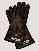 Moschino Mănuși de piele cu adaos de lână