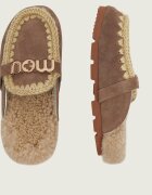 Mou Căptușite mules (încălțăminte) Winter Bio Slide | piele întoarsă | shearling