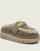 Mou Mules (încălțăminte) Bounce welt clog suede cu adaos de lână | piele întoarsă