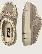 Mou Mules (încălțăminte) Bounce welt clog suede cu adaos de lână | piele întoarsă