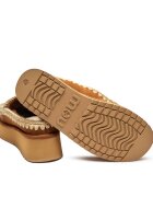 Mou Mules (încălțăminte) Clog Eskimo Platform | piele întoarsă (zamsz) | cu adaos de lână