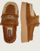 Mou Mules (încălțăminte) Platform clog - letter logo | shearling cu adaos de lână