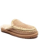 Mou Papuci de casă Full Eskimo Stitch cu adaos de lână | piele întoarsă
