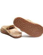 Mou Papuci de casă Full Eskimo Stitch cu adaos de lână | piele întoarsă