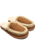 Mou Papuci de casă Full Eskimo Stitch cu adaos de lână | piele întoarsă