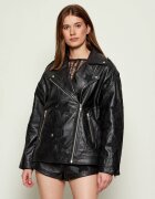 ONE TEASPOON Geacă de piele BIKER BOYFRIEND | Oversize fit