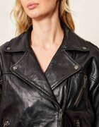 ONE TEASPOON Geacă de piele BIKER | Oversize fit