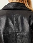ONE TEASPOON Geacă de piele BIKER | Oversize fit