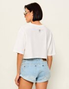 ONE TEASPOON Tricou One Logo Boxy Crop | Cropped Fit