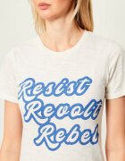 ONE TEASPOON Tricou RESIST REVOLT REBEL | Relaxed fit