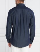 Oscar Jacobson Cămașă Cut Away Washed DENIM | Regular Fit