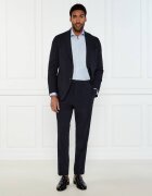Oscar Jacobson Pantaloni Seersucker | Regular Fit cu adaos de lână