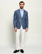 Oscar Jacobson Sacou Ferry Patch | Slim Fit cu adaos de lână