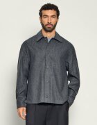 PAOLO PECORA Cămașă | Loose fit cu adaos de lână