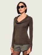 Patrizia Pepe Bluză | Slim Fit cu adaos de lână