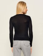 Patrizia Pepe Bluză | Slim Fit | cu adaos de mătase și cașmir