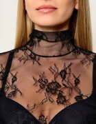 Patrizia Pepe De dantelă guler înalt | Slim Fit
