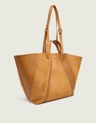 Patrizia Pepe Geantă shopper + borsetă (In)Complete | piele întoarsă cu adaos de piele
