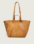 Patrizia Pepe Geantă shopper + borsetă (In)Complete | piele întoarsă cu adaos de piele