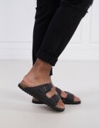 Pepe Jeans London Șlapi URBAN SANDAL BASIC EMBOED cu adaos de piele