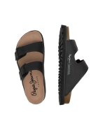 Pepe Jeans London Șlapi URBAN SANDAL BASIC EMBOED cu adaos de piele