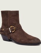Pinko Botine cu toc Jane 07 | piele întoarsă