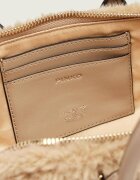Pinko Cufăr Bowling Bag Horizontal Imitati | shearling cu adaos de piele