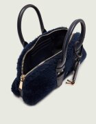 Pinko Cufăr Bowling Bag Horizontal Imitati | shearling cu adaos de piele