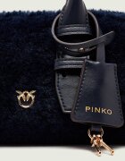 Pinko Cufăr Bowling Bag Horizontal Imitati | shearling cu adaos de piele