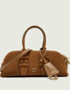 Pinko Cufăr Bowling Bag Horizontal | piele întoarsă