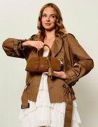 Pinko Cufăr Bowling Bag Horizontal | piele întoarsă