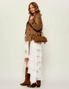 Pinko Cufăr Bowling Bag Horizontal | piele întoarsă