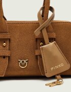 Pinko Cufăr Bowling Bag Horizontal | piele întoarsă