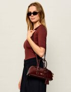 Pinko De piele cufăr Bowling Bag Horizontal