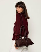 Pinko De piele cufăr Bowling Horizontal Big