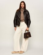 Pinko De piele cufăr Love One top