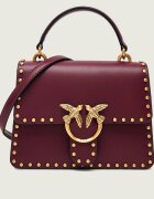 Pinko De piele cufăr top Handle Mini Light Studs