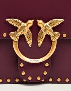 Pinko De piele cufăr top Handle Mini Light Studs
