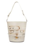 Pinko De piele geantă pe umăr Belts Bucket