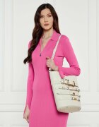 Pinko De piele geantă pe umăr Belts Bucket