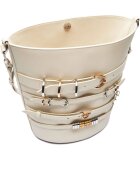 Pinko De piele geantă pe umăr Belts Bucket