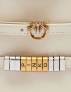 Pinko De piele geantă pe umăr Belts Bucket
