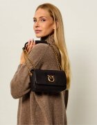 Pinko De piele geantă pe umăr Click Soft Horizontal Chain