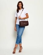 Pinko De piele geantă pe umăr Click Soft Horizontal Chain