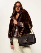 Pinko De piele geantă pe umăr Click Soft Horizontal Chain