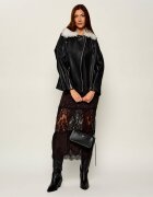 Pinko De piele geantă pe umăr Half Moon Horizontal Mini