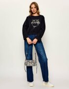 Pinko De piele geantă pe umăr Half Moon Horizontal Mini