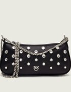 Pinko De piele geantă pe umăr HALF MOON MINI